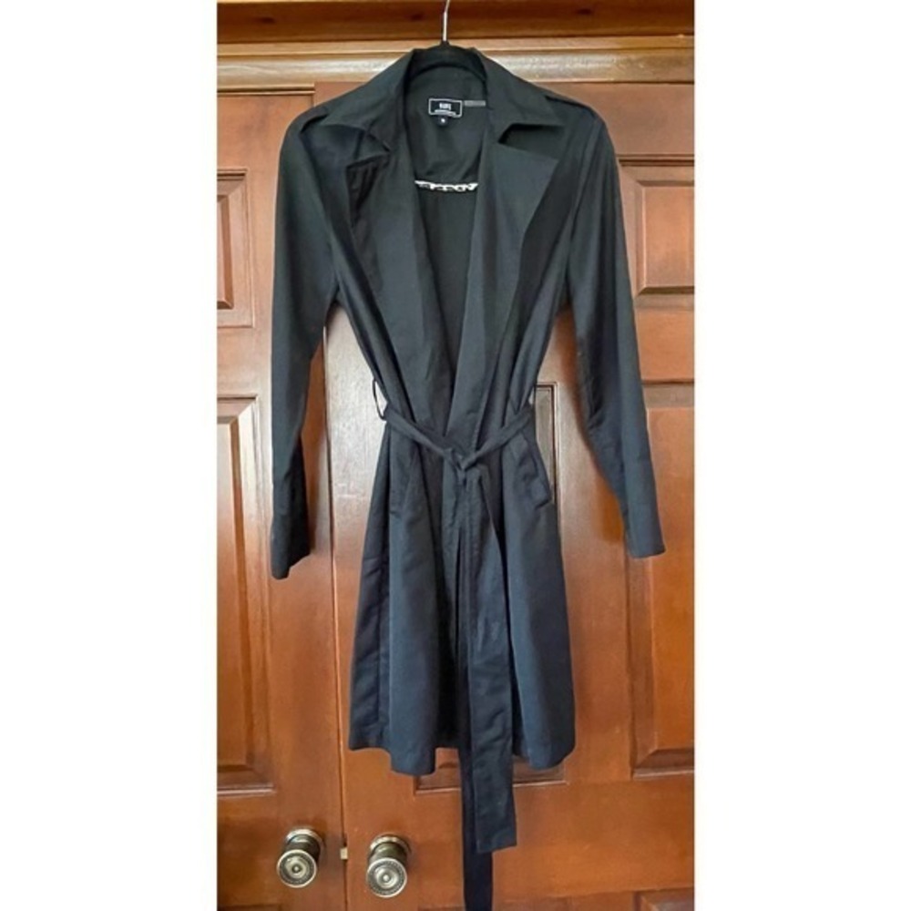 HAVE Brand open front poplin tie waist lightweight trench coat
